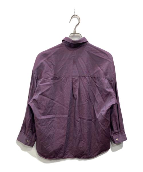 MAISON SPECIAL（メゾンスペシャル）MAISON SPECIAL (メゾンスペシャル) High Count Wool Prime-Over Shirt パープル サイズ:Xの古着・服飾アイテム