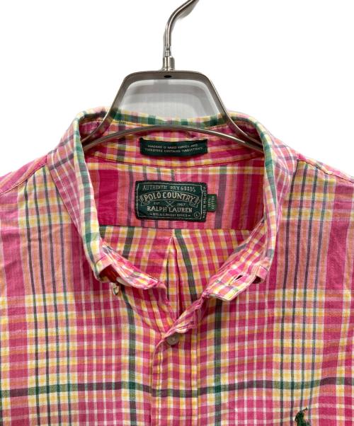 POLO COUNTRY（ポロカントリー）POLO COUNTRY (ポロカントリー) マドラスチェック ボタンダウンシャツ ピンク サイズ:Lの古着・服飾アイテム