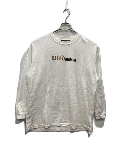 WIND AND SEA（ウィンダンシー）WIND AND SEA (ウィンダンシー) FRONT LOGO L/S TEE（フロントロゴロングスリーブティー） ホワイト×ブラウン サイズ:SIZE XLの古着・服飾アイテム