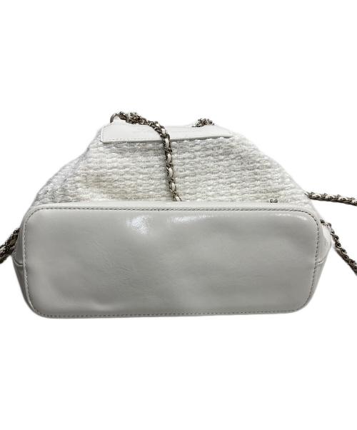 the Barnnet（ザ バーネット）The Barnnet (ザ バーネット) Tweed Drawstring Chain Backpack ホワイトの古着・服飾アイテム
