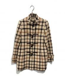 DAKS（ダックス）の古着「ハウスチェック トグルボタン スタンドカラーコート」｜ベージュ