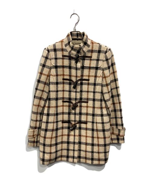 DAKS（ダックス）DAKS (ダックス) ハウスチェック トグルボタン スタンドカラーコート ベージュ サイズ:38の古着・服飾アイテム
