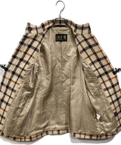 DAKS（ダックス）DAKS (ダックス) ハウスチェック トグルボタン スタンドカラーコート ベージュ サイズ:38の古着・服飾アイテム