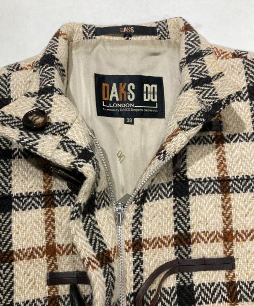 DAKS（ダックス）DAKS (ダックス) ハウスチェック トグルボタン スタンドカラーコート ベージュ サイズ:38の古着・服飾アイテム