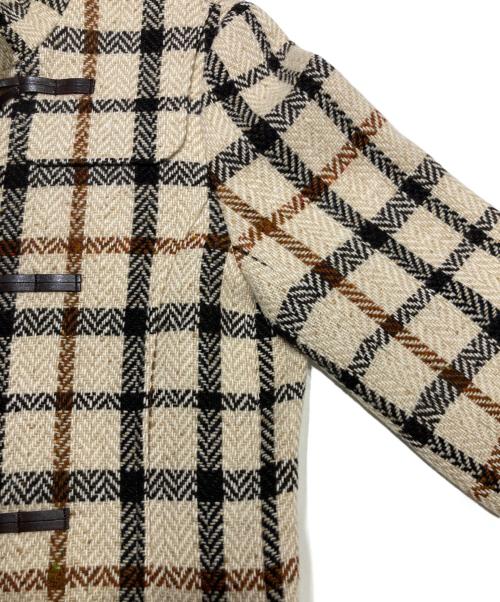 DAKS（ダックス）DAKS (ダックス) ハウスチェック トグルボタン スタンドカラーコート ベージュ サイズ:38の古着・服飾アイテム