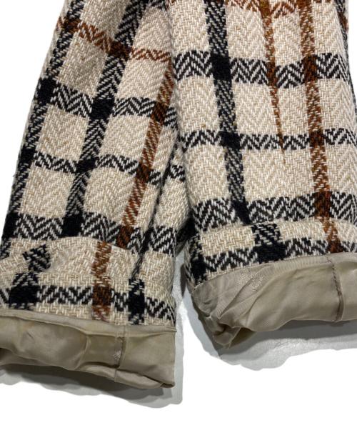 DAKS（ダックス）DAKS (ダックス) ハウスチェック トグルボタン スタンドカラーコート ベージュ サイズ:38の古着・服飾アイテム