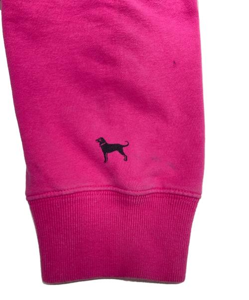 Black dog（ブラックドッグ）Black dog (ブラックドッグ) ドッグプリントフーディ ピンク サイズ:largeの古着・服飾アイテム