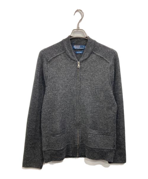 POLO RALPH LAUREN（ポロ・ラルフローレン）POLO RALPH LAUREN (ポロ・ラルフローレン) ウールアルパカ ジップアップカーディガン グレー サイズ:Mの古着・服飾アイテム