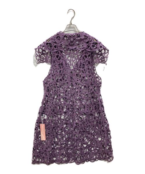 YACCO MARICARD（ヤッコマリカルド）YACCO MARICARD (ヤッコマリカルド) レースロングジレ パープル サイズ:3 未使用品の古着・服飾アイテム