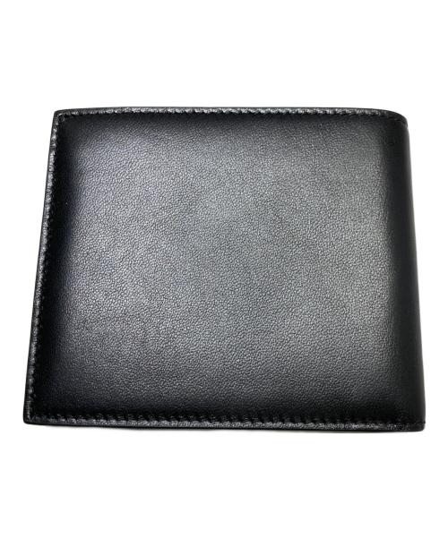 GIORGIO ARMANI（ジョルジオアルマーニ）GIORGIO ARMANI (ジョルジオアルマーニ) ナッパ―レザー二つ折り財布 ブラックの古着・服飾アイテム