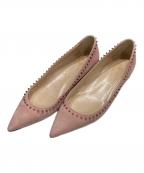 Christian Louboutinクリスチャン・ルブタン）の古着「ANJALINA FLAT VEAU VELOURS」｜ピンク
