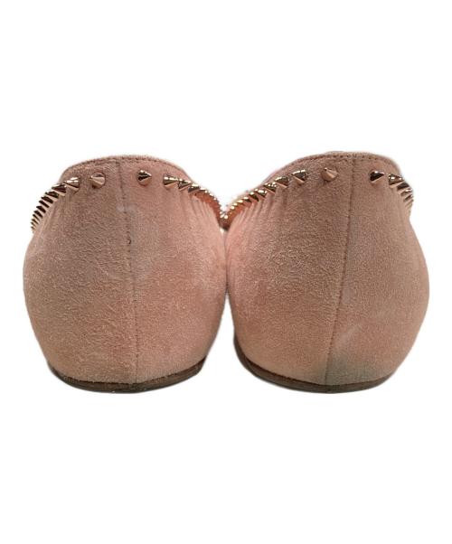 Christian Louboutin（クリスチャン・ルブタン）Christian Louboutin (クリスチャン・ルブタン) ANJALINA FLAT VEAU VELOURS ピンク サイズ:37の古着・服飾アイテム