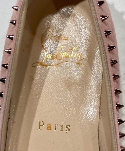 Christian Louboutin（クリスチャン・ルブタン）Christian Louboutin (クリスチャン・ルブタン) ANJALINA FLAT VEAU VELOURS ピンク サイズ:37の古着・服飾アイテム