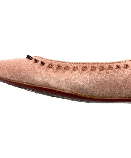Christian Louboutin（クリスチャン・ルブタン）Christian Louboutin (クリスチャン・ルブタン) ANJALINA FLAT VEAU VELOURS ピンク サイズ:37の古着・服飾アイテム