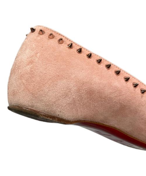 Christian Louboutin（クリスチャン・ルブタン）Christian Louboutin (クリスチャン・ルブタン) ANJALINA FLAT VEAU VELOURS ピンク サイズ:37の古着・服飾アイテム