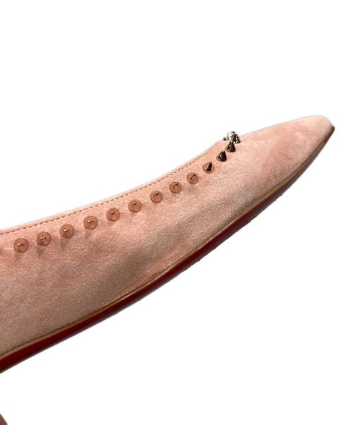 Christian Louboutin（クリスチャン・ルブタン）Christian Louboutin (クリスチャン・ルブタン) ANJALINA FLAT VEAU VELOURS ピンク サイズ:37の古着・服飾アイテム