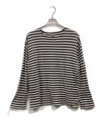BATONERバトナ―）の古着「COTTON-LINEN HIGH TWIST BASQUE SHIRT L/S」｜ブラック
