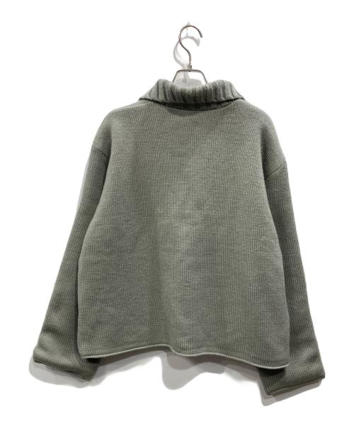 MIU MIU（ミュウミュウ）MIU MIU (ミュウミュウ) ハーフジップニット グリーン サイズ:42の古着・服飾アイテム