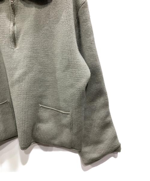 MIU MIU（ミュウミュウ）MIU MIU (ミュウミュウ) ハーフジップニット グリーン サイズ:42の古着・服飾アイテム