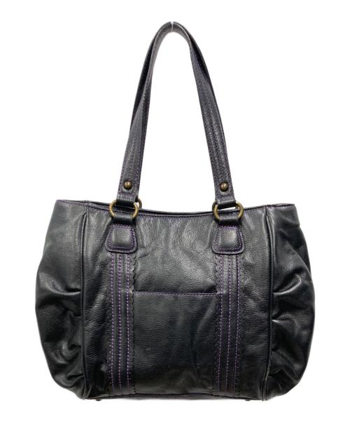 ANNA SUI（アナスイ）ANNA SUI (アナスイ) バタフライチャームレザートートバッグ ブラックの古着・服飾アイテム
