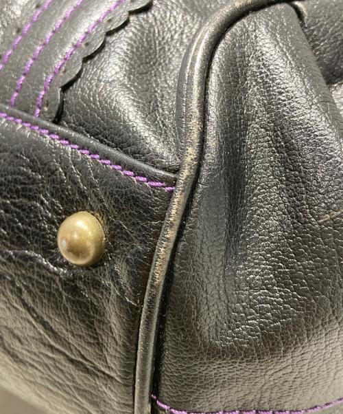 ANNA SUI（アナスイ）ANNA SUI (アナスイ) バタフライチャームレザートートバッグ ブラックの古着・服飾アイテム