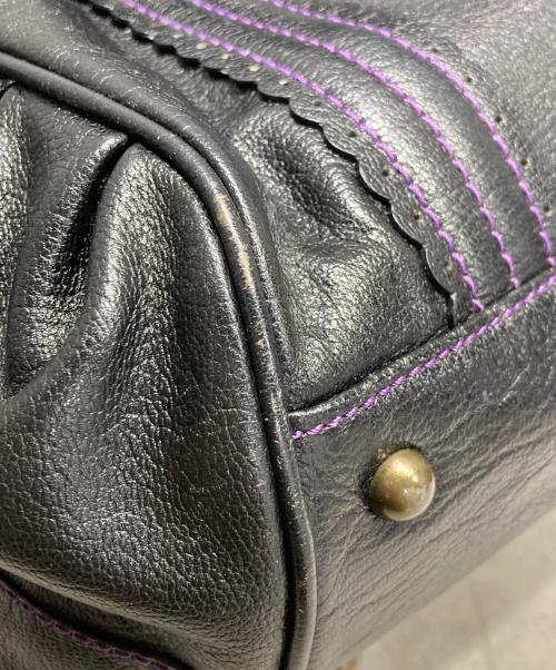 ANNA SUI（アナスイ）ANNA SUI (アナスイ) バタフライチャームレザートートバッグ ブラックの古着・服飾アイテム