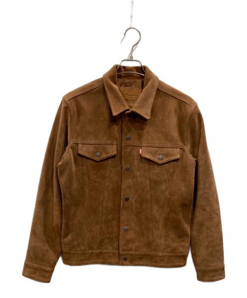 LEVI'S PReMIUM（リーバイス プレミアム）LEVI'S PReMIUM (リーバイス プレミアム) JOURNAL STANDARD relume (ジャーナルスタンダード レリューム) 別注 TYPEⅢスウェードトラッカージャケット ブラウン サイズ:Sの古着・服飾アイテム