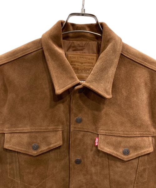 LEVI'S PReMIUM（リーバイス プレミアム）LEVI'S PReMIUM (リーバイス プレミアム) JOURNAL STANDARD relume (ジャーナルスタンダード レリューム) 別注 TYPEⅢスウェードトラッカージャケット ブラウン サイズ:Sの古着・服飾アイテム