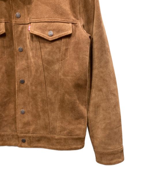 LEVI'S PReMIUM（リーバイス プレミアム）LEVI'S PReMIUM (リーバイス プレミアム) JOURNAL STANDARD relume (ジャーナルスタンダード レリューム) 別注 TYPEⅢスウェードトラッカージャケット ブラウン サイズ:Sの古着・服飾アイテム