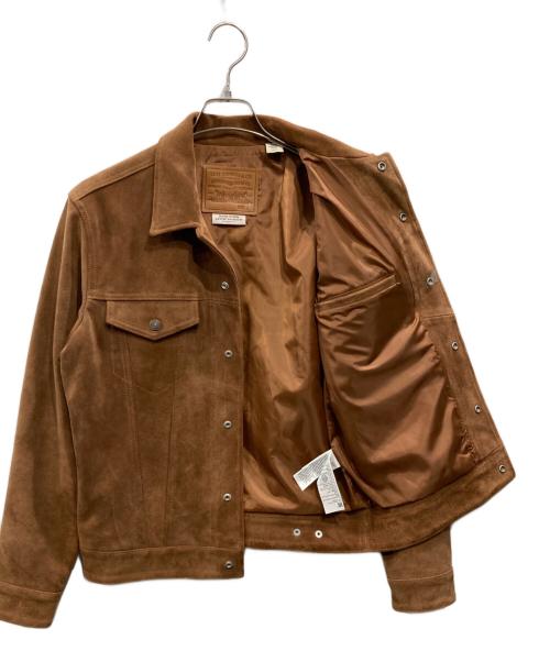 LEVI'S PReMIUM（リーバイス プレミアム）LEVI'S PReMIUM (リーバイス プレミアム) JOURNAL STANDARD relume (ジャーナルスタンダード レリューム) 別注 TYPEⅢスウェードトラッカージャケット ブラウン サイズ:Sの古着・服飾アイテム