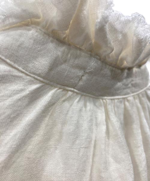 nous rendent heureux（ヌーランドオロー）nous rendent heureux (ヌーランドオロー) フリルカラーリネンブラウス アイボリー サイズ:Fの古着・服飾アイテム
