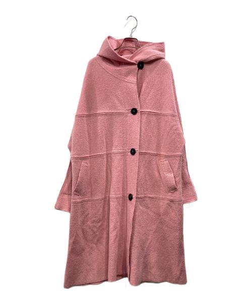 YACCO MARICARD（ヤッコマリカルド）YACCO MARICARD (ヤッコマリカルド) ブークレ フーデッドコート ピンク サイズ:2の古着・服飾アイテム
