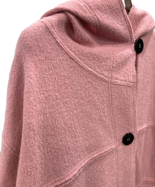 YACCO MARICARD（ヤッコマリカルド）YACCO MARICARD (ヤッコマリカルド) ブークレ フーデッドコート ピンク サイズ:2の古着・服飾アイテム