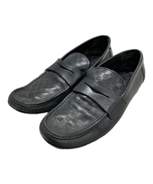 LOUIS VUITTON（ルイ ヴィトン）LOUIS VUITTON (ルイ ヴィトン) ダミエ コインローファー ブラック サイズ:9　1／2の古着・服飾アイテム