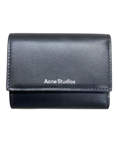 Acne studios（アクネ ストゥディオズ）Acne studios (アクネ ストゥディオズ) 3つ折りレザーウォレット ブラックの古着・服飾アイテム