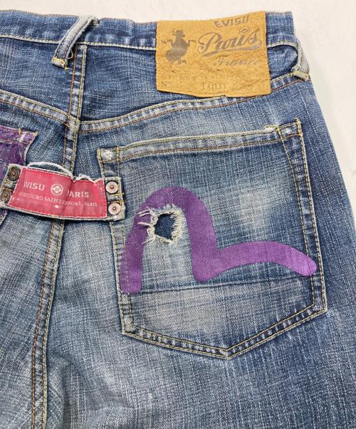 EVISU（エヴィス）EVISU (エヴィス) カモメ×家紋 デニムパンツ インディゴ サイズ:32の古着・服飾アイテム