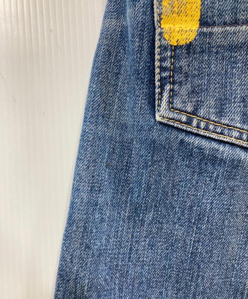 EVISU（エヴィス）EVISU (エヴィス) ダブルカモメ デニムパンツ インディゴ×イエロー サイズ:SIZE 31の古着・服飾アイテム