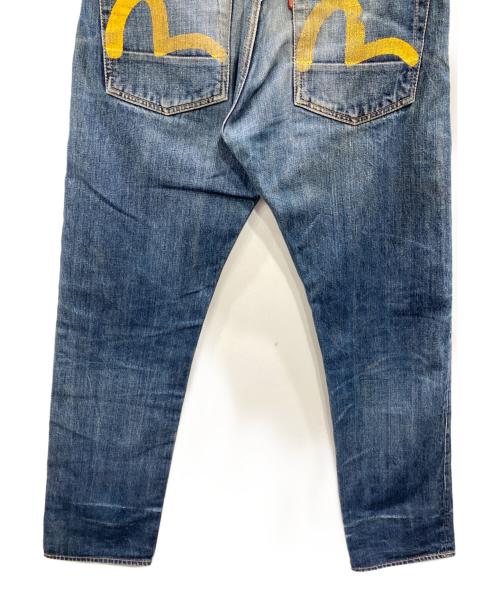 EVISU（エヴィス）EVISU (エヴィス) ダブルカモメ デニムパンツ インディゴ×イエロー サイズ:SIZE 31の古着・服飾アイテム