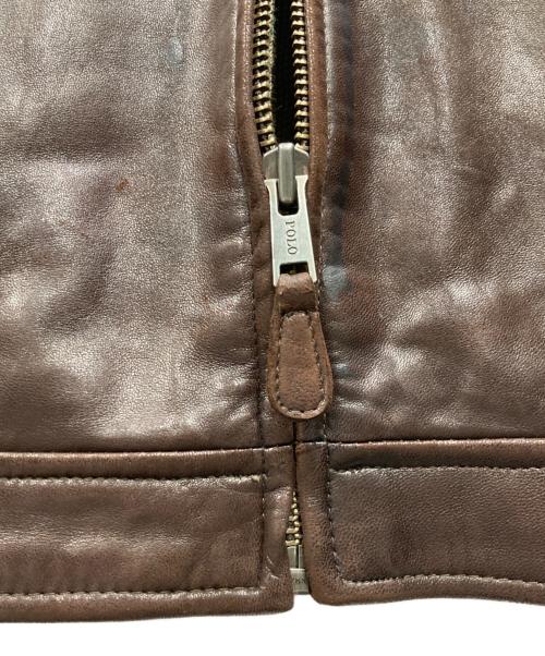 POLO RALPH LAUREN（ポロ・ラルフローレン）POLO RALPH LAUREN (ポロ・ラルフローレン) レザースイングトップ ブラウン サイズ:Sの古着・服飾アイテム