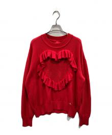 Vivienne Westwood RED LABEL（ヴィヴィアンウエストウッドレッドレーベル）の古着「フリル ラブニット」｜レッド