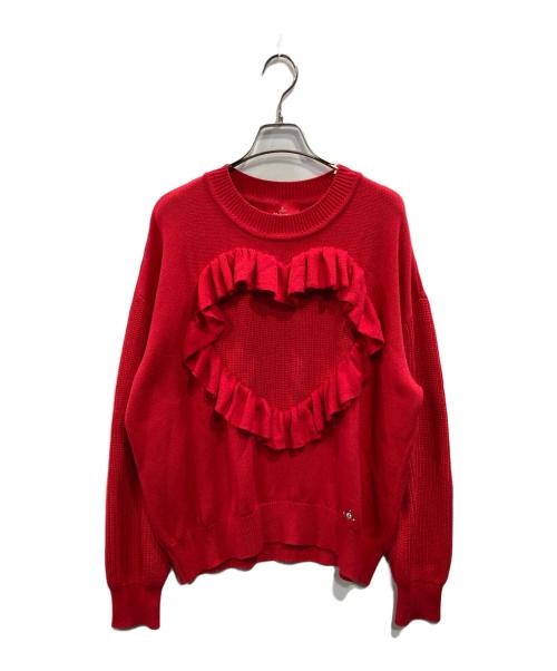 Vivienne Westwood RED LABEL（ヴィヴィアンウエストウッドレッドレーベル）Vivienne Westwood RED LABEL (ヴィヴィアンウエストウッドレッドレーベル) フリル ラブニット レッド サイズ:00の古着・服飾アイテム