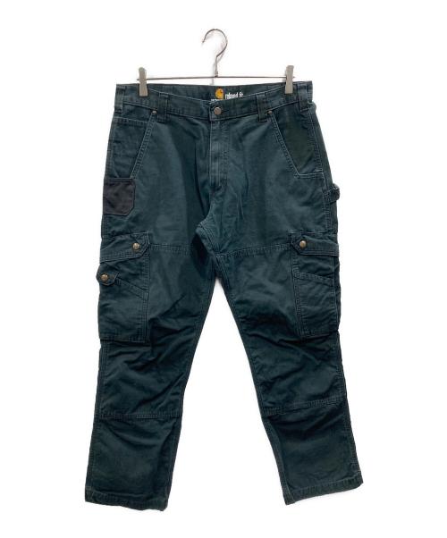 CarHartt（カーハート）CarHartt (カーハート) ダブルニー・カーゴワークパンツ ブラック サイズ:34の古着・服飾アイテム