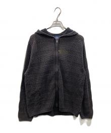 thisisneverthat（ディスイズネバーザット）の古着「Crochet Knit Zip Hoodie」｜ブラウン