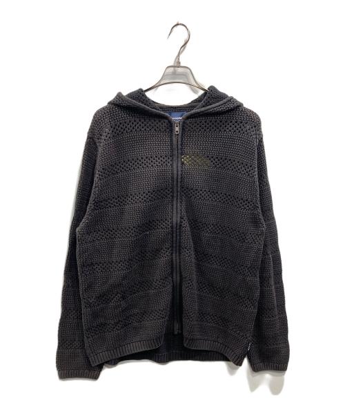 thisisneverthat（ディスイズネバーザット）thisisneverthat (ディスイズネバーザット) Crochet Knit Zip Hoodie ブラウン サイズ:M 未使用品の古着・服飾アイテム