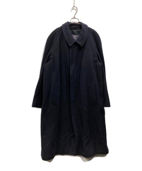 Burberry's（バーバリーズ）Burberry's (バーバリーズ) WOOL&CASHMERE ノヴァチェックライニング メルトンステンカラーコート ネイビー サイズ:不明の古着・服飾アイテム