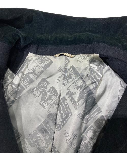 Vivienne Westwood man（ヴィヴィアン ウェストウッド マン）Vivienne Westwood man (ヴィヴィアン ウェストウッド マン) 6連オーブボタン ウールカシミヤ チェスターコート ブラック サイズ:46の古着・服飾アイテム
