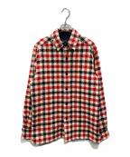 agnes b hommeアニエスベーオム）の古着「CASQUETTE チェック シャツジャケット」｜レッド