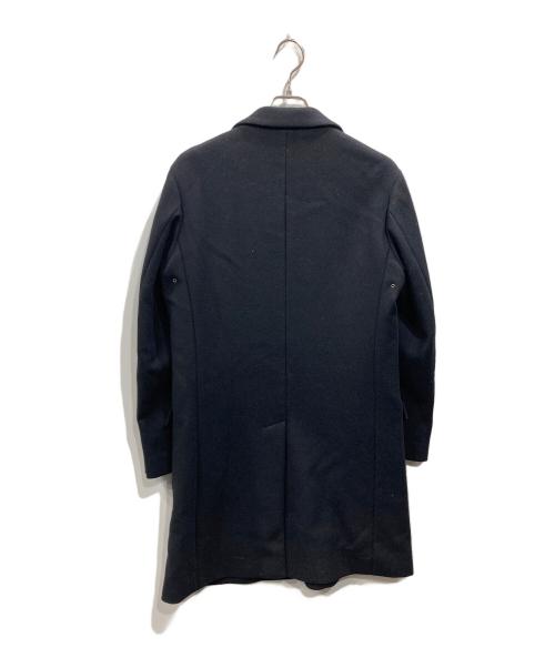 SHIPS（シップス）SHIPS (シップス) HAMILTON LAMBSWOOL メルトン ロング チェスターコート ブラック サイズ:Lの古着・服飾アイテム