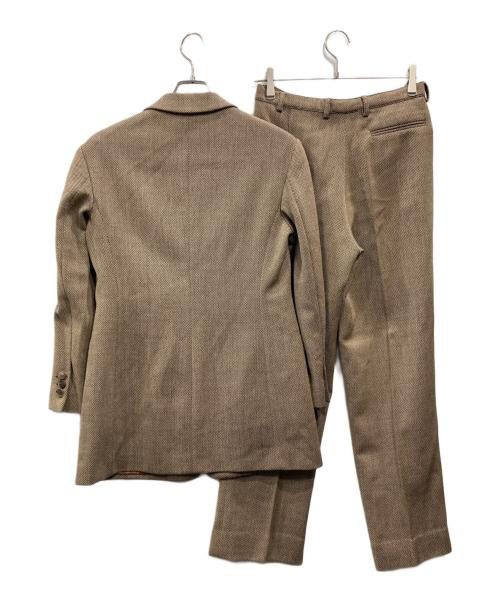 Salvatore Ferragamo（サルヴァトーレ フェラガモ）Salvatore Ferragamo (サルヴァトーレ・フェラガモ) ウールセットアップ ブラウン サイズ:40の古着・服飾アイテム