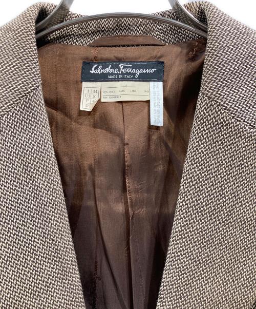Salvatore Ferragamo（サルヴァトーレ フェラガモ）Salvatore Ferragamo (サルヴァトーレ・フェラガモ) ウールセットアップ ブラウン サイズ:40の古着・服飾アイテム